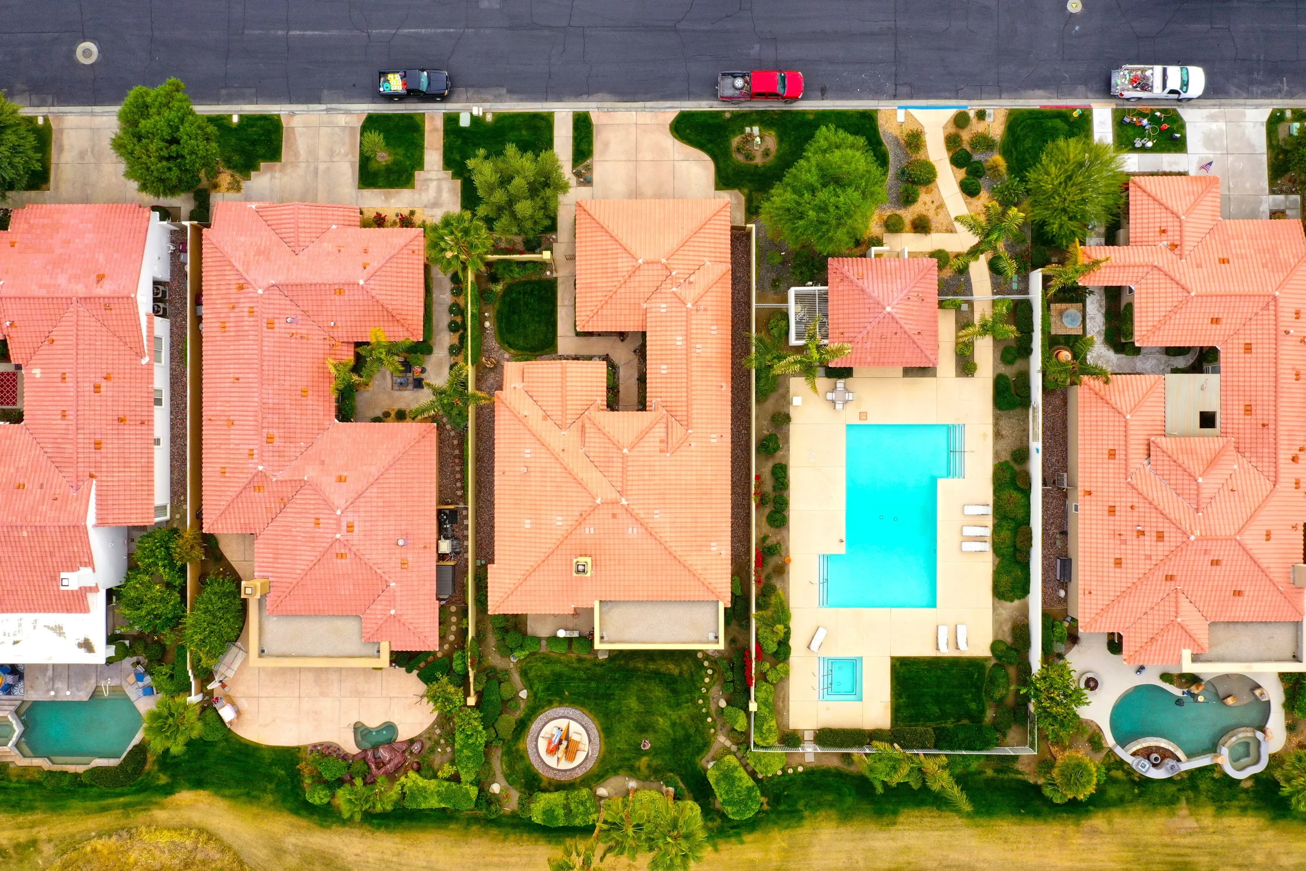 Backyard swimming pool layout for a permit site plan