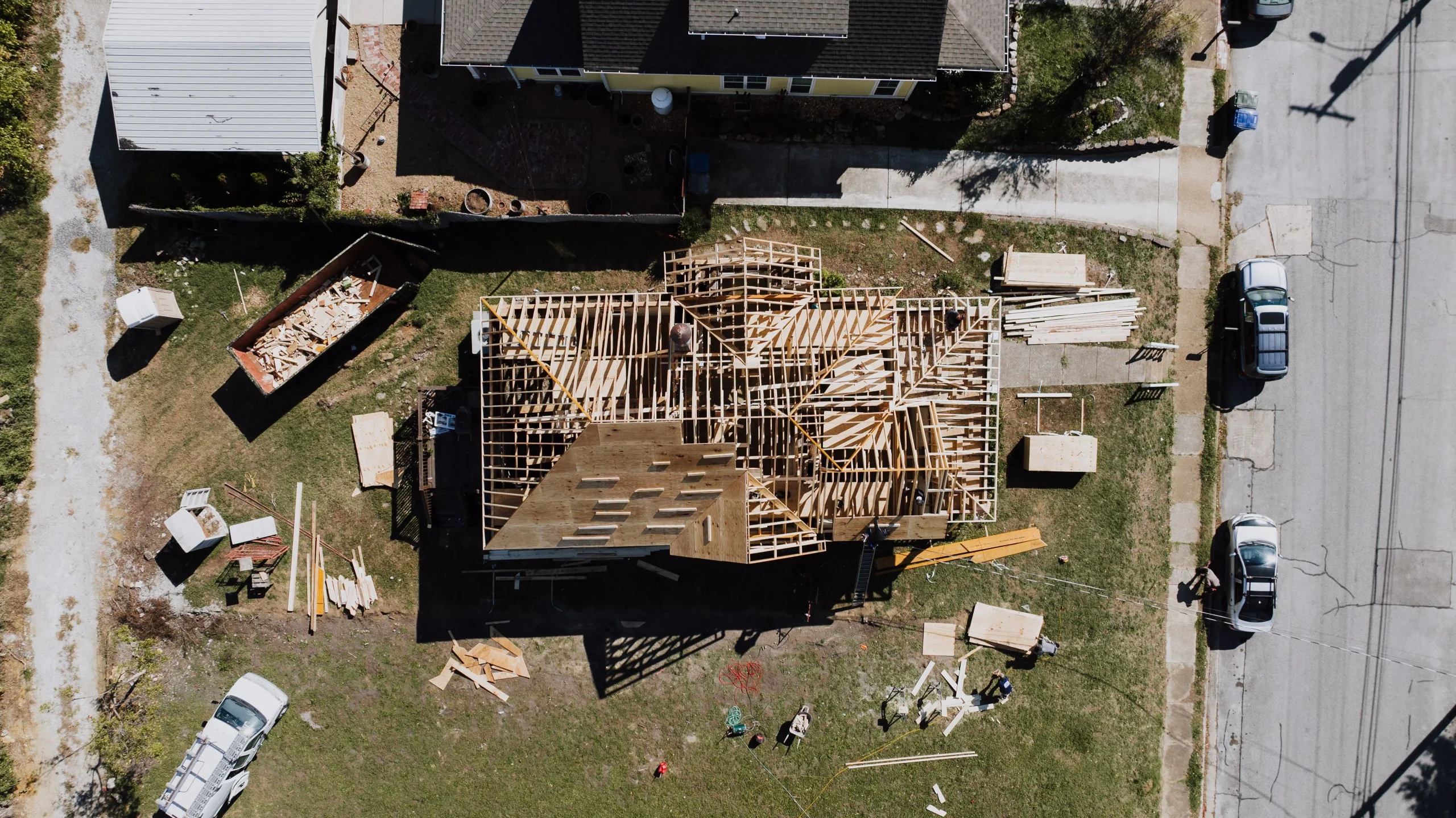 Residential property being planned for a permit site plan