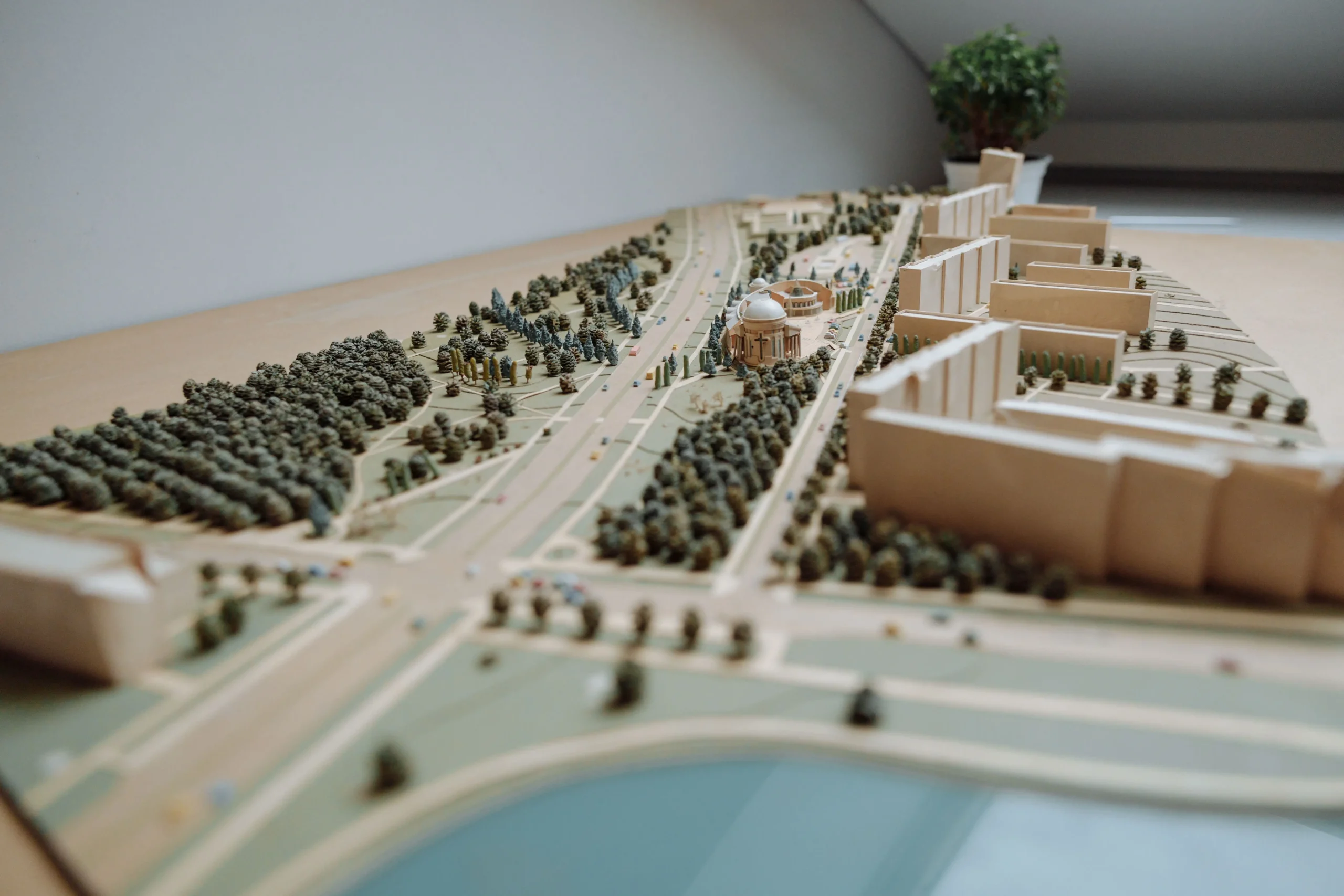 Professional reviewing site plan documents
